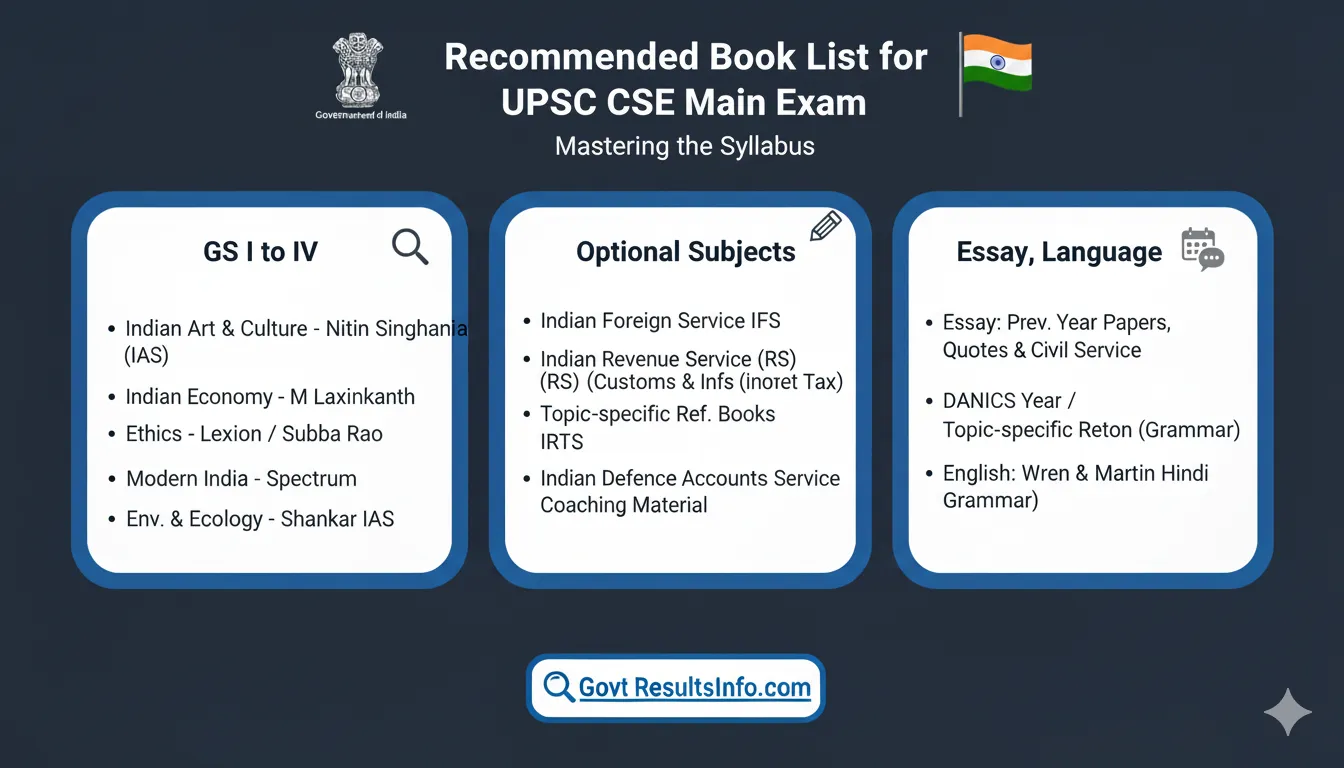 UPSC CSE 2026 Subject Wise Best Books List for Prelims and Mains
